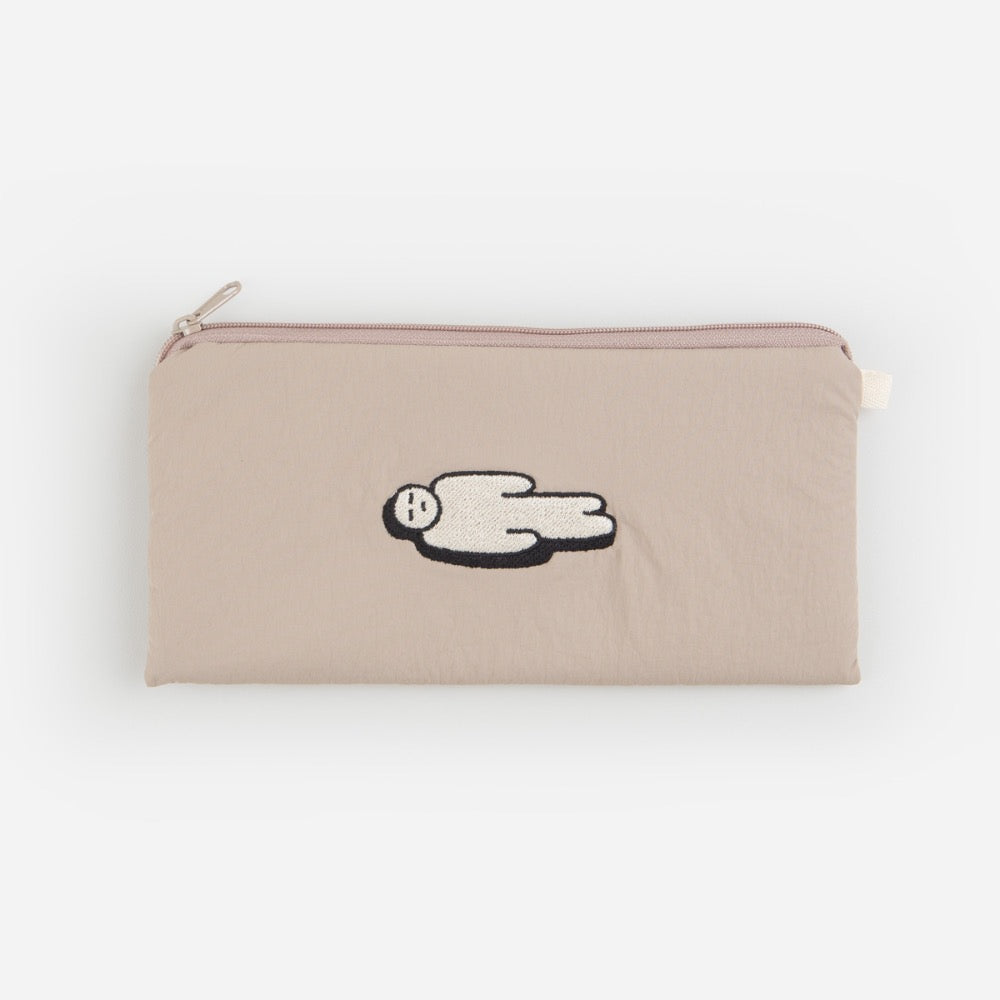 Moomin Canvas Barrel Pencil Case - Beige