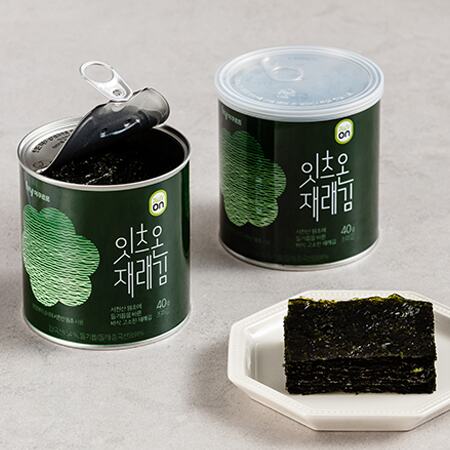 Korean Traditional Seaweed Savory Taste Foods 40g Roasted Laver Snacks