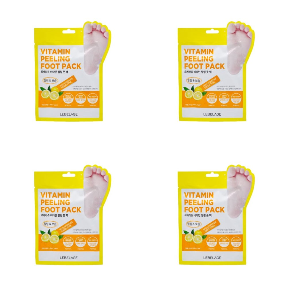 LEBELAGE Vitamin Peeling Foot Pack 40ml 2 Pairs Moisture Sheets