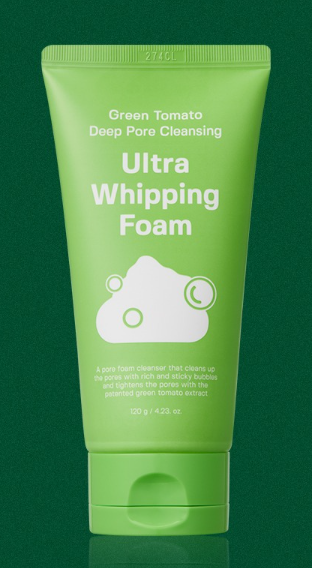 Sungboon Editor Green Tomato Deep Pore Cleansing Ultra Whipping Foam 120g