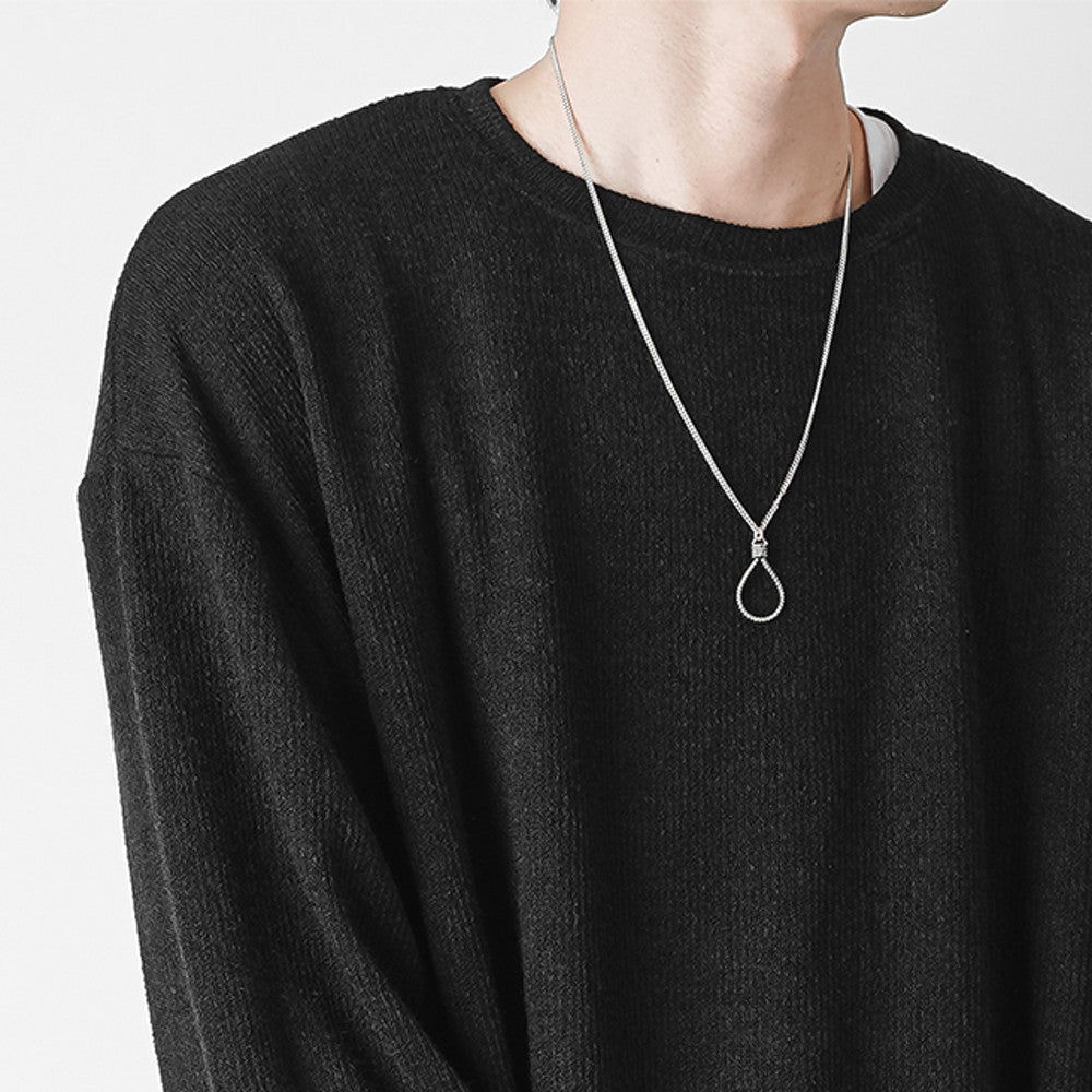 Korean Necklace Men Silver Lasso Net Chain Necklaces For Men