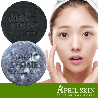 Aprilskin Magic Stone 100% Natural Cleansing Bar Soaps Black