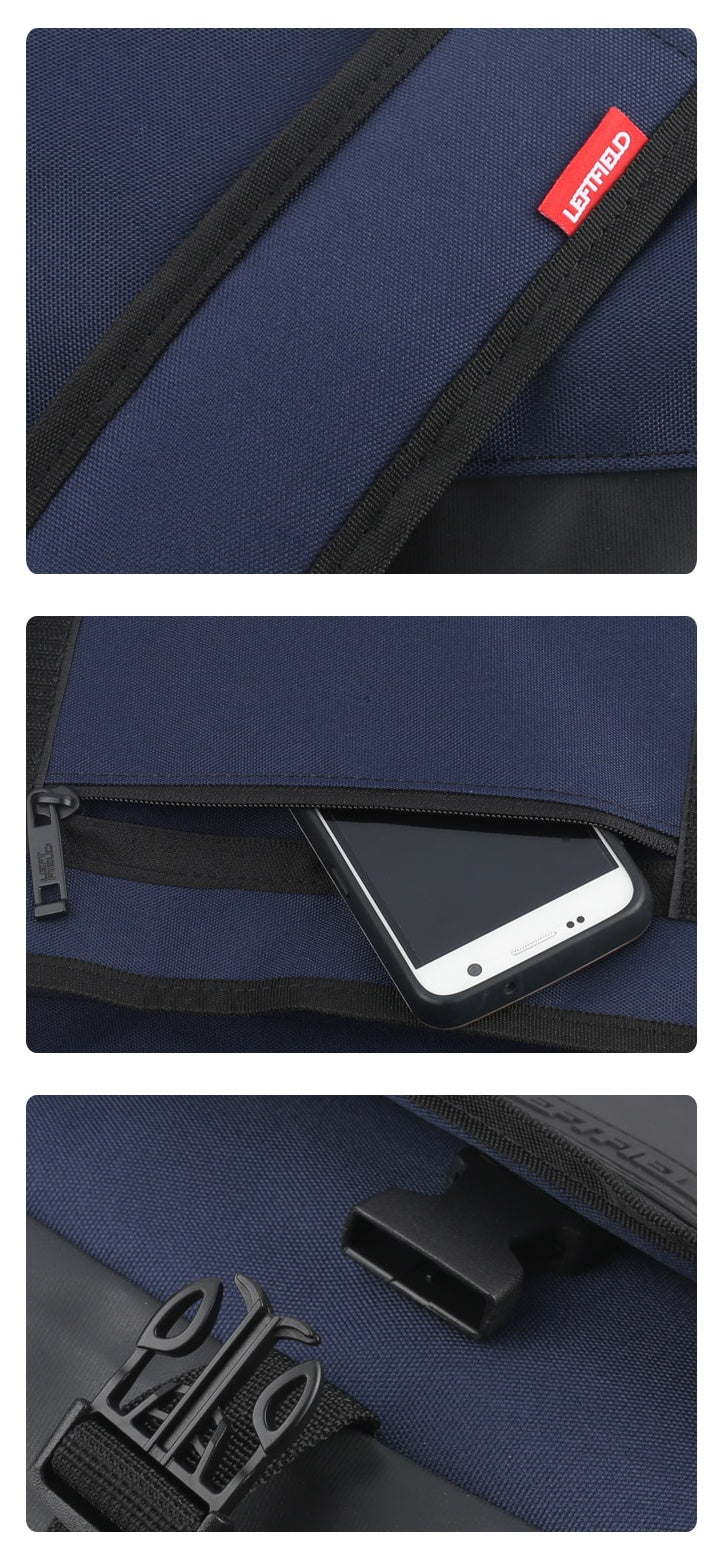 Marine Blue Hybrid Faux Leather Messengers Bags