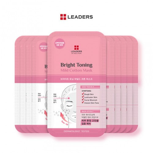 Leaders EX Solution Bright Toning Mild Cotton Masks 5 Sheets