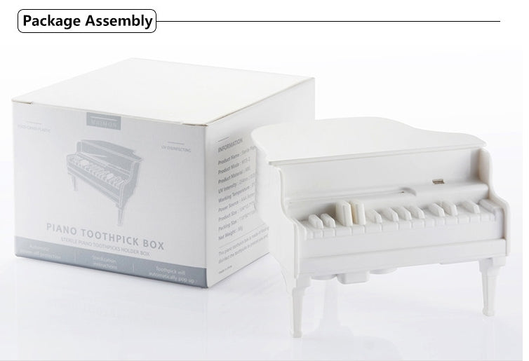 Piano Toothpick Boxes White