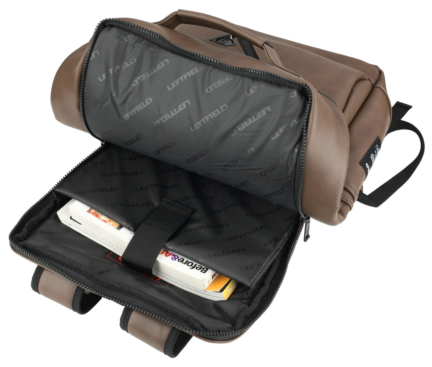 Brown Vintage Synthetic Leather Casual Business Backpacks