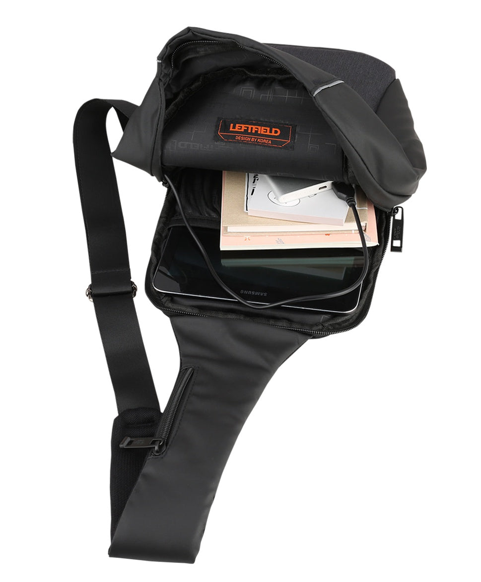Black Travel Sling Bags Mens Messengers Crossbody Travel Hiking Unisex