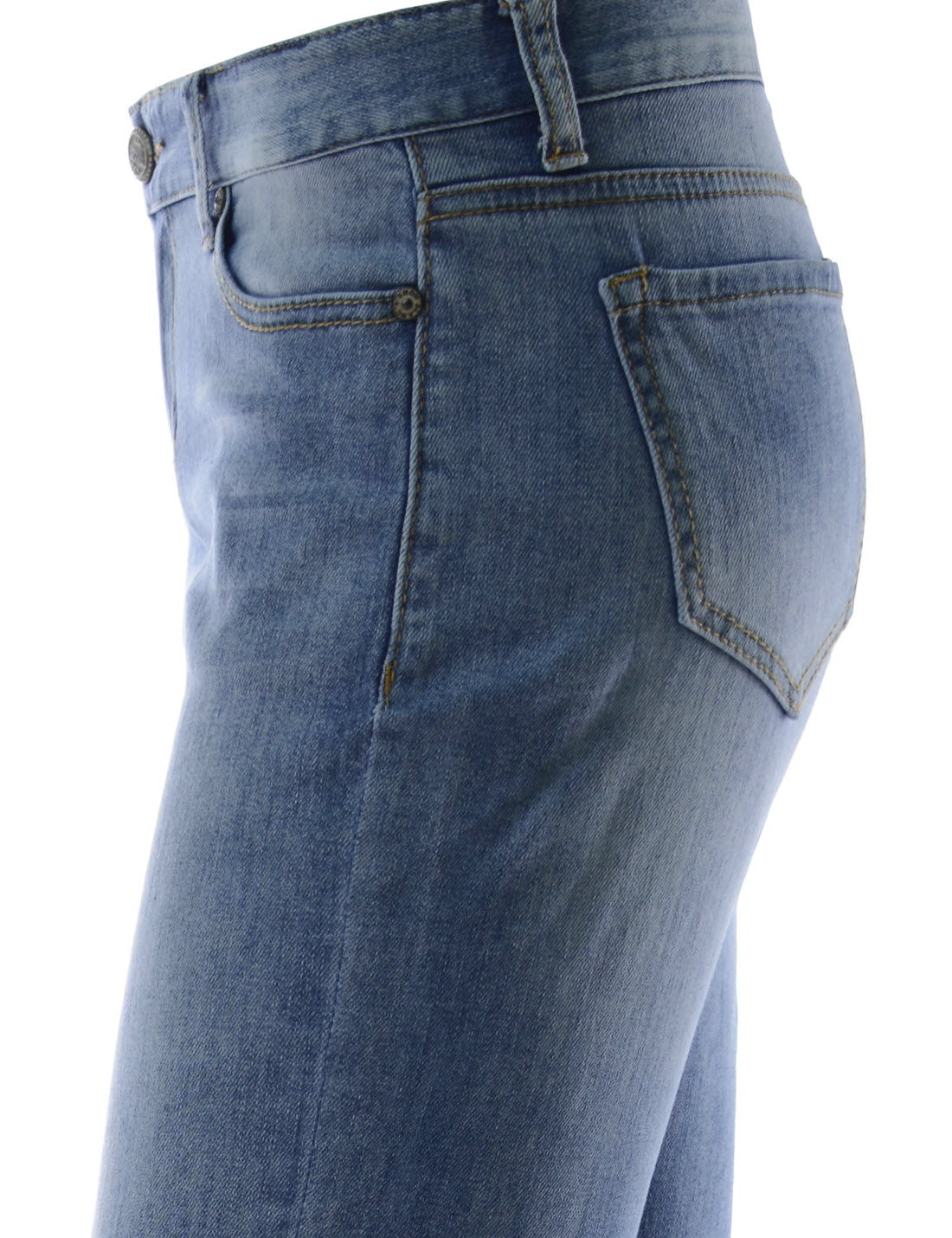 Light Blue Washed Skinny Jeans Stretch Denim Pants