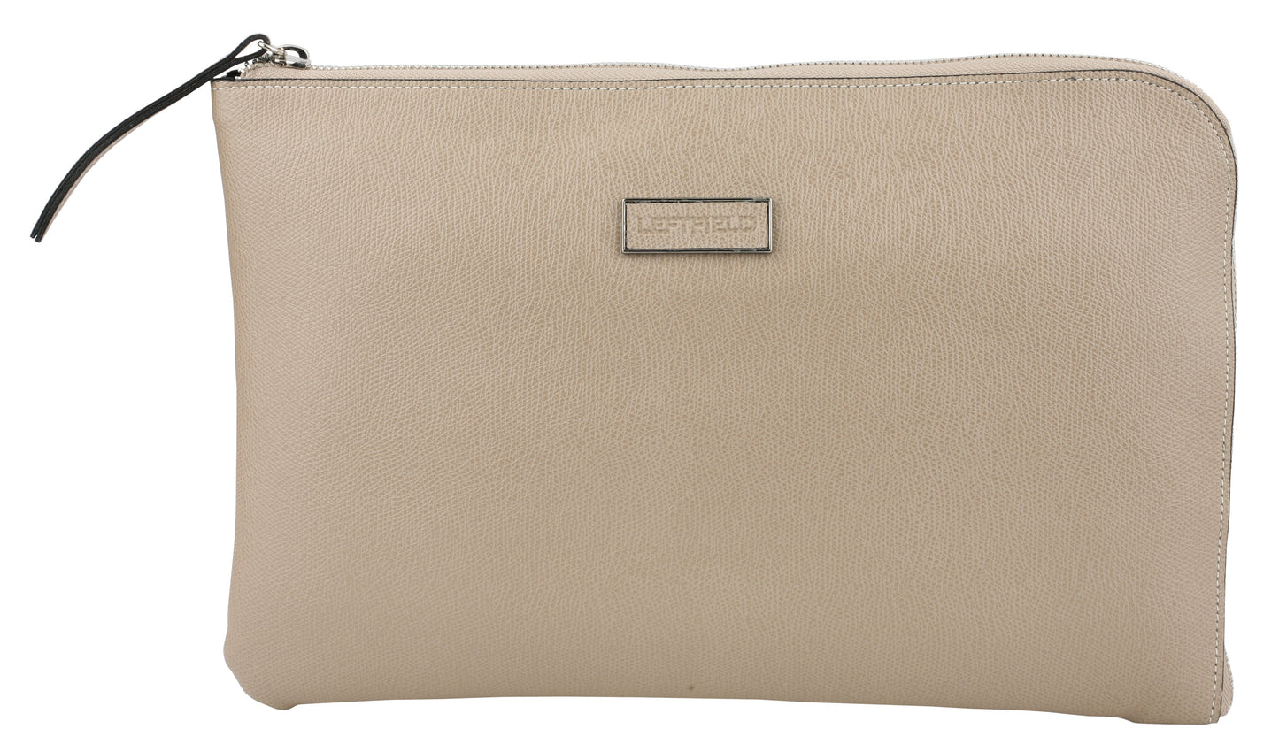 Beige Faux Leather Business Clutch Handbags