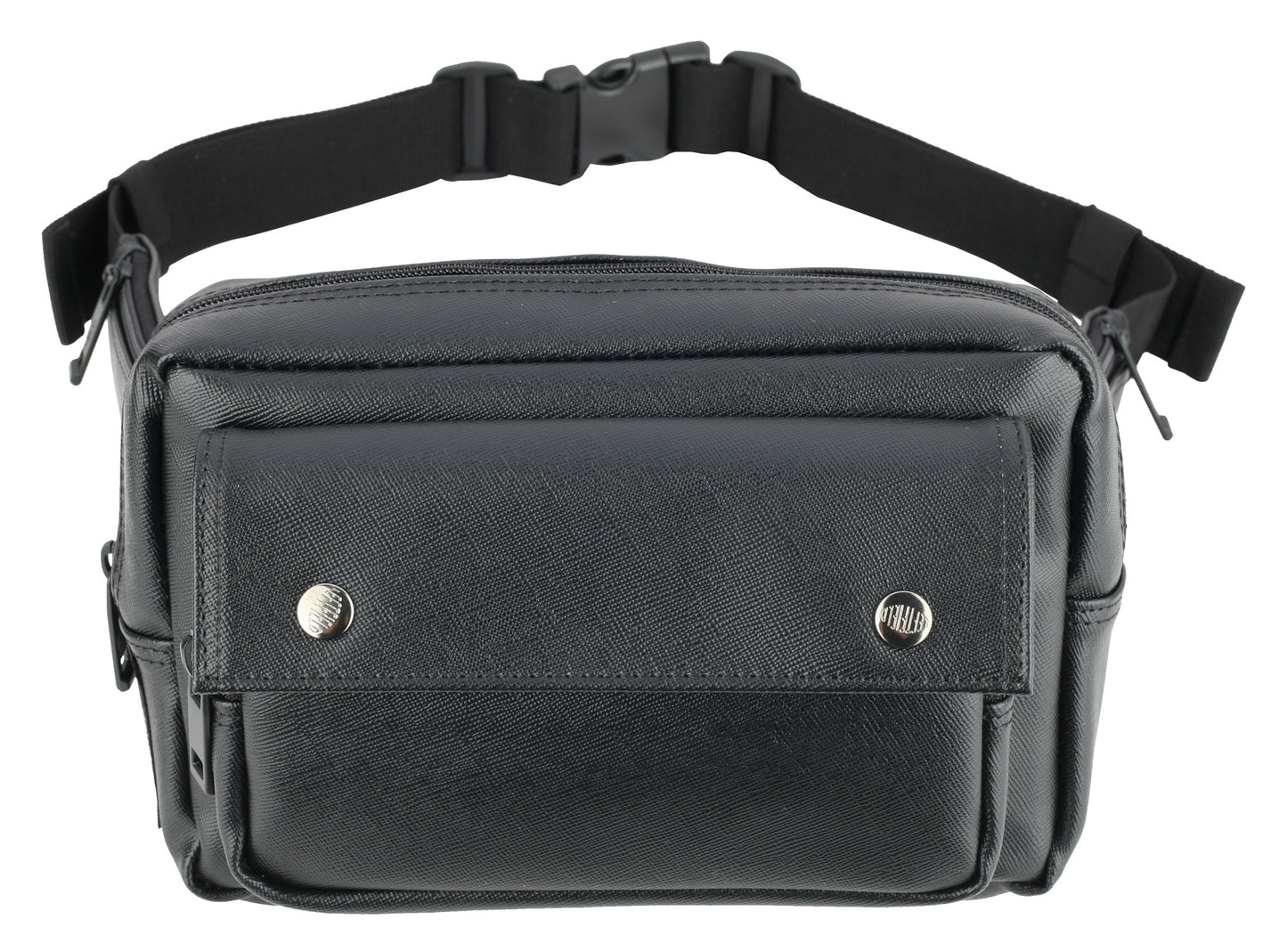 Black Faux Leather Fanny Packs Cross-body Bags