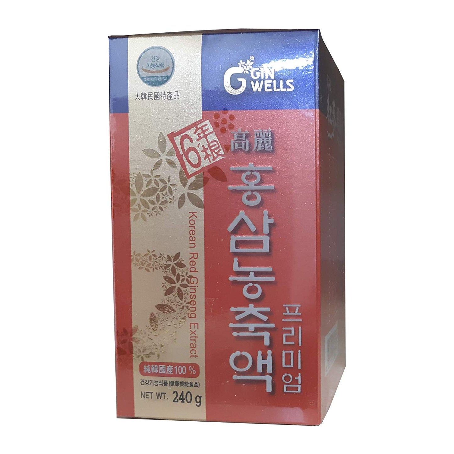 Ginwells Premium 6 Years Korean Red Ginseng Extract 240g Health Foods