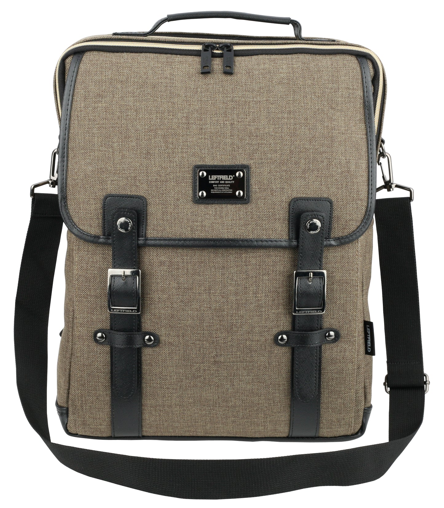 Khaki Green Canvas Satchel Cross Body Backpacks