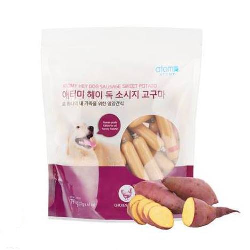 ATOMY Hey Dogs Sausage Two Flavors Pets Puppy snacks foods chicken Sweet potatoes carrots Protein