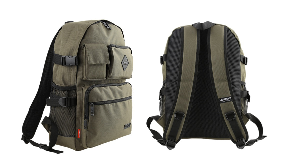 Khaki Green Multi Pockets Casual Backpacks
