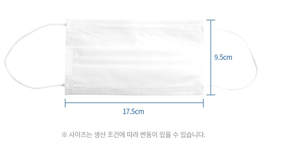 SAYEE Adults Disposable Face Masks Dental Earloop 3 Ply Earloop Korea