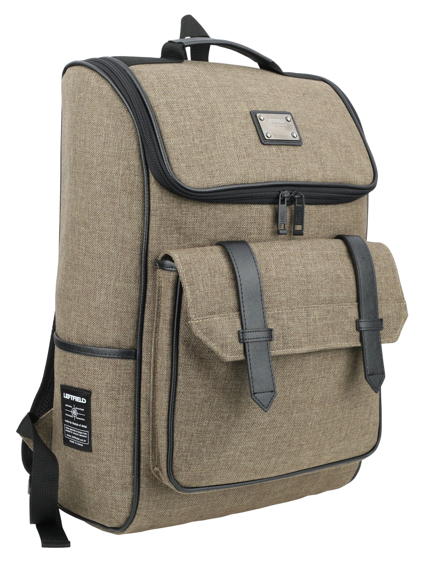 Khaki Green Casual Canvas Laptop Rucksacks Backpacks