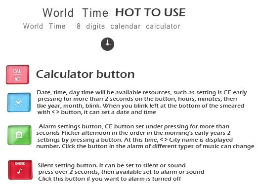 White Colorful World Time Calculator