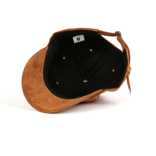 Camel Synthetic Suede Baseball Caps