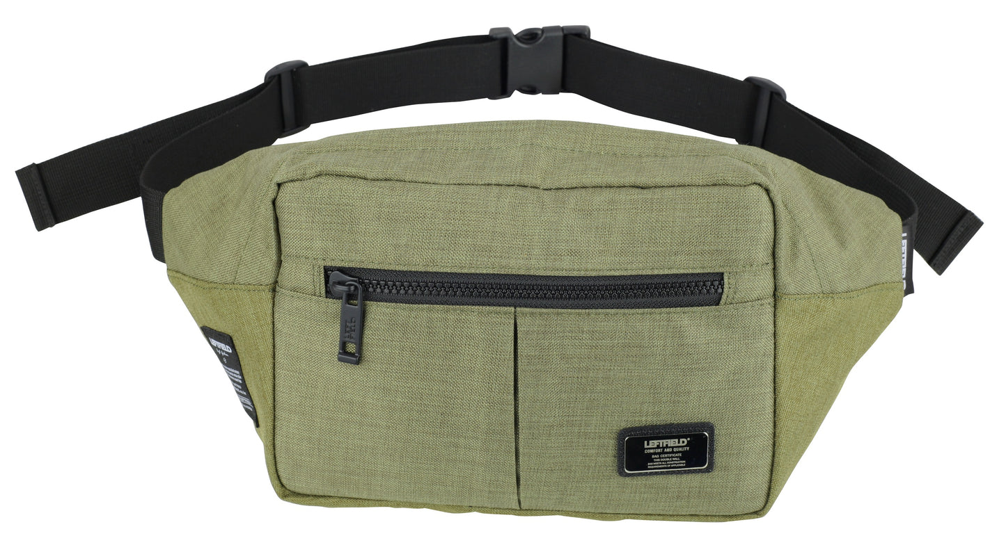 Khaki Green Canvas Waist Fanny Daypacks