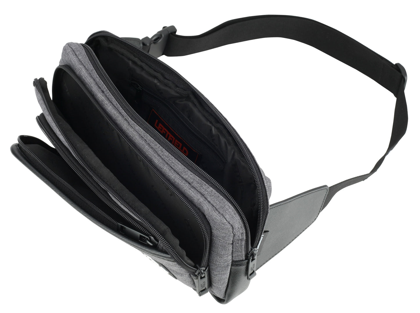 Charcoal Grey Canvas Hiking Waist Fanny Packs Messenger Bags