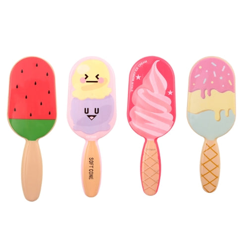 Cute Ice cream Hairbrushes Comb Plastic Handle Oval Hair Scalp Massage