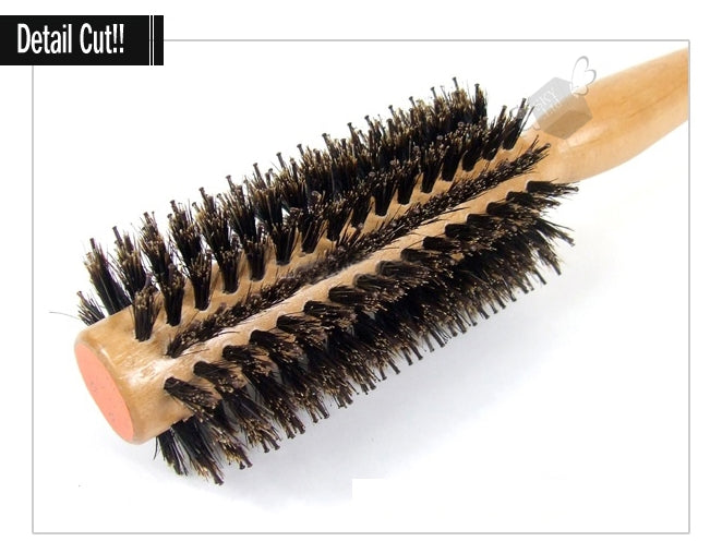 TX-Packing Roll Hair Brushes Korean Beauty Natural Wooden Styling Tools