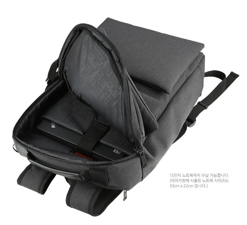 Black Canvas Laptop Multi Backpacks Crossbody Bags Mens Casual School