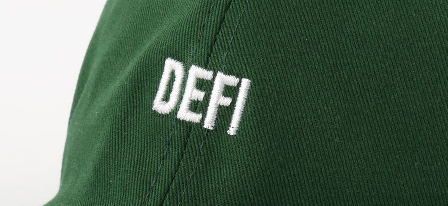 Green DEFI Sandwich Bill Baseball Caps