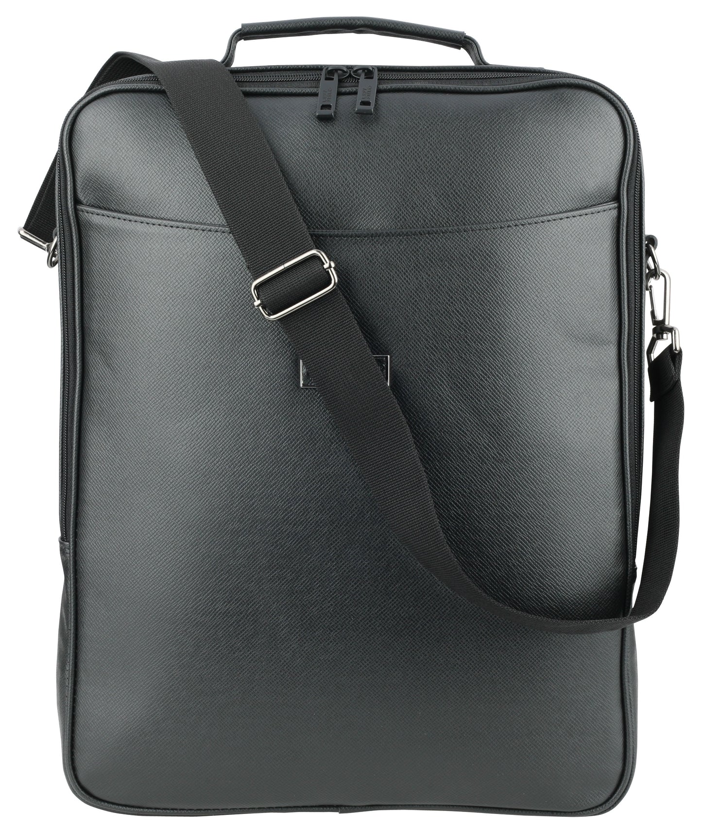 Black Faux Leather Laptop Backpacks