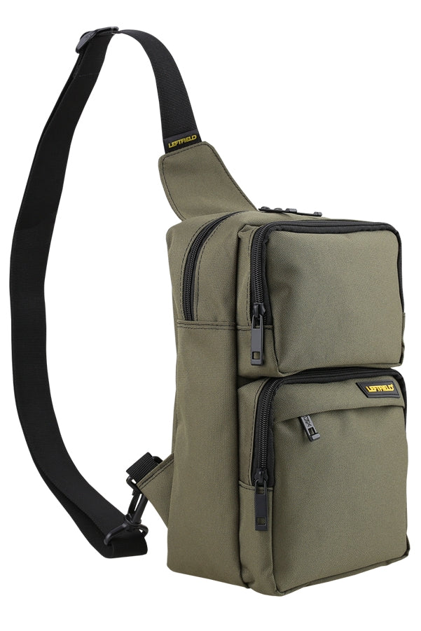 Khaki Green Square Sling Bags