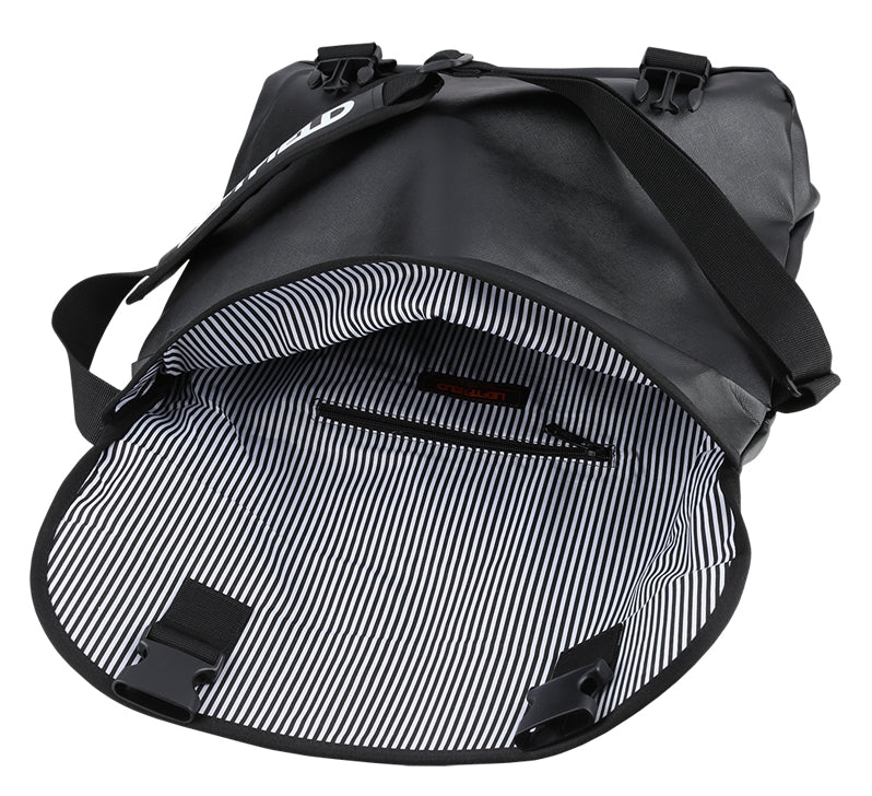 Black White Faux Leather Messenger Bags