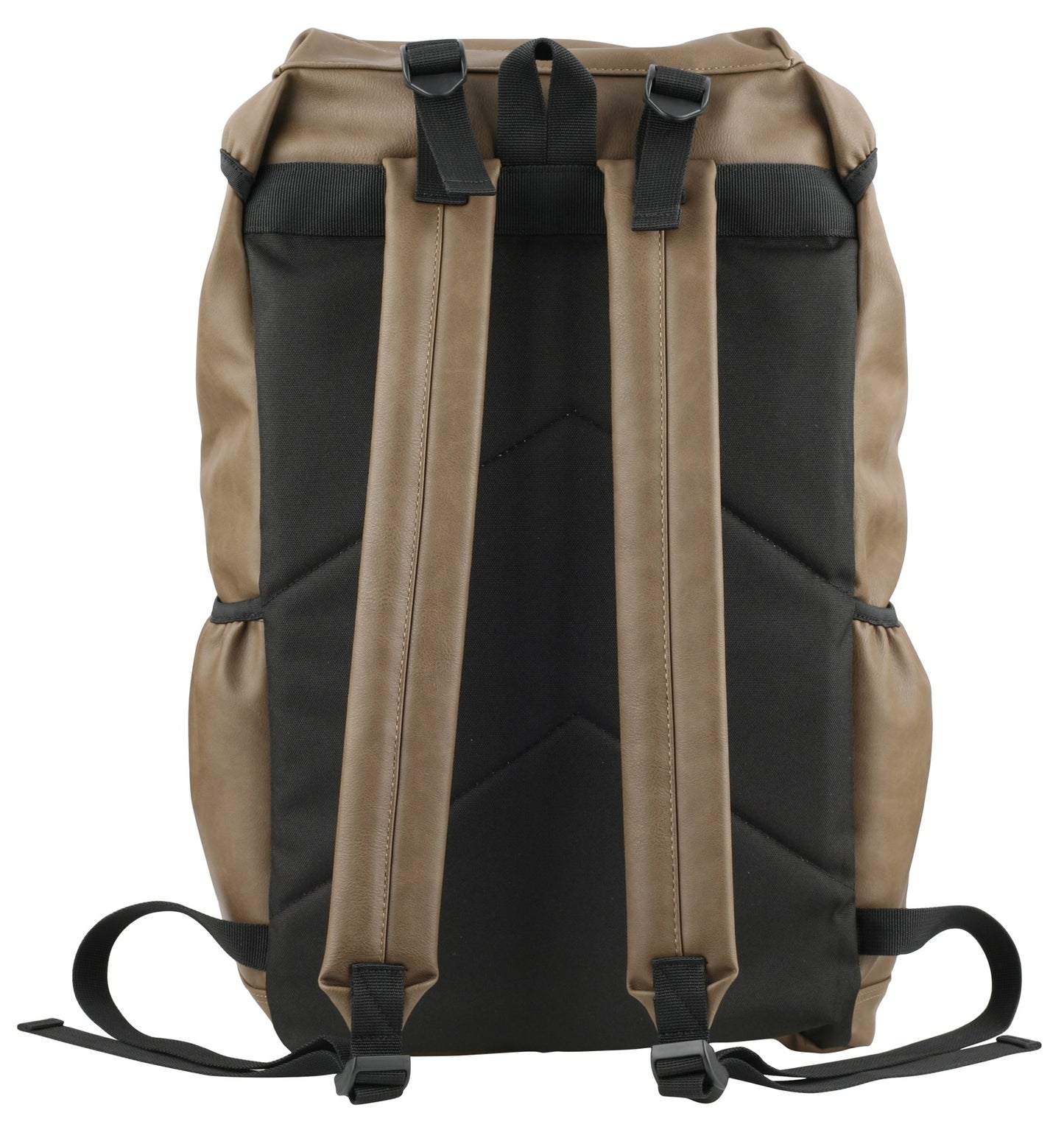 Beige Synthetic Leather Rucksacks Travel Backpacks