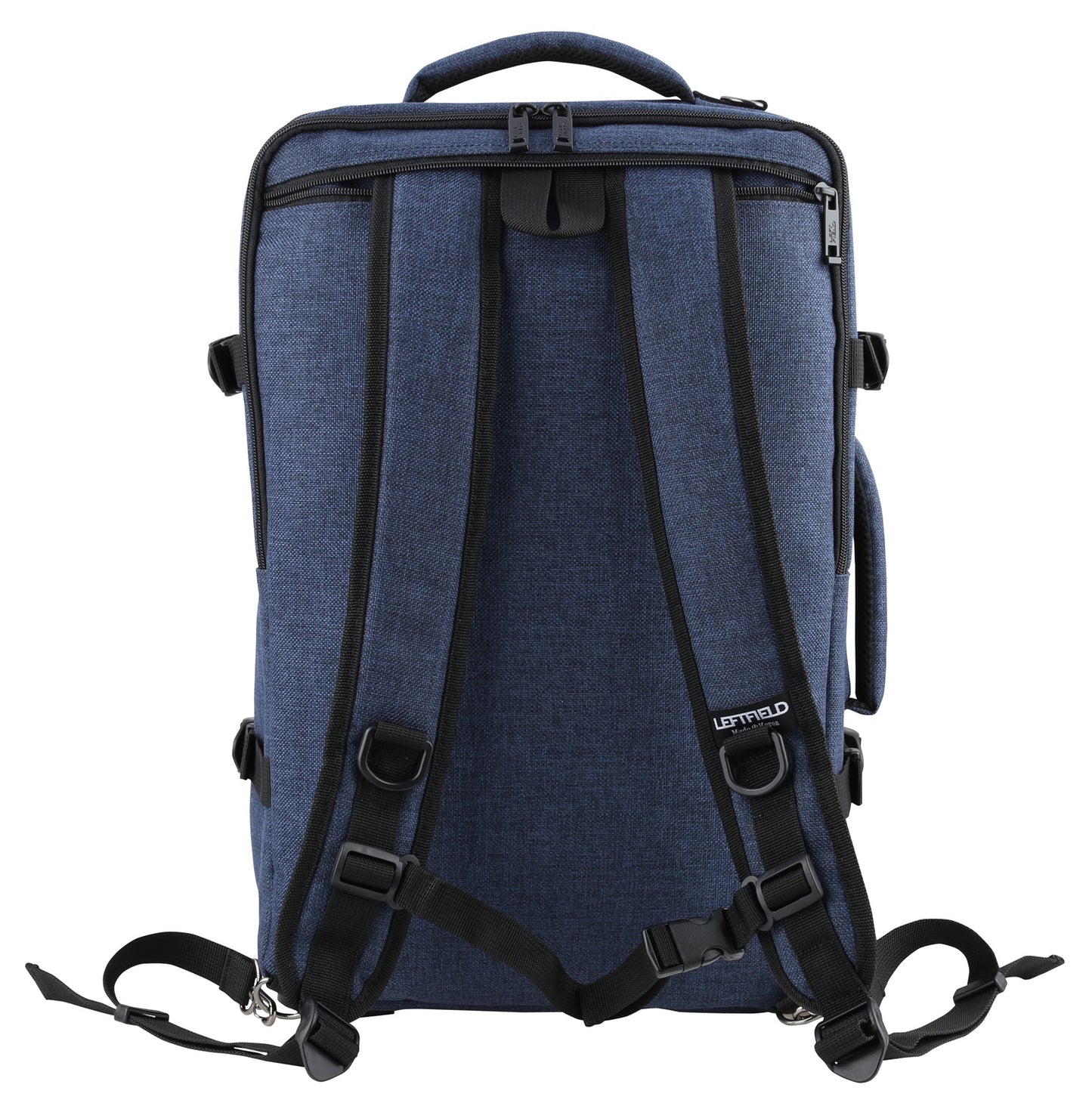 Navy Blue Square Canvas Multi Crossbody Backpacks mens laptop bags