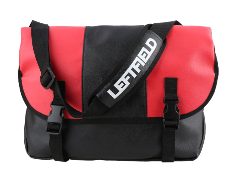Red Faux Leather Messenger Bags
