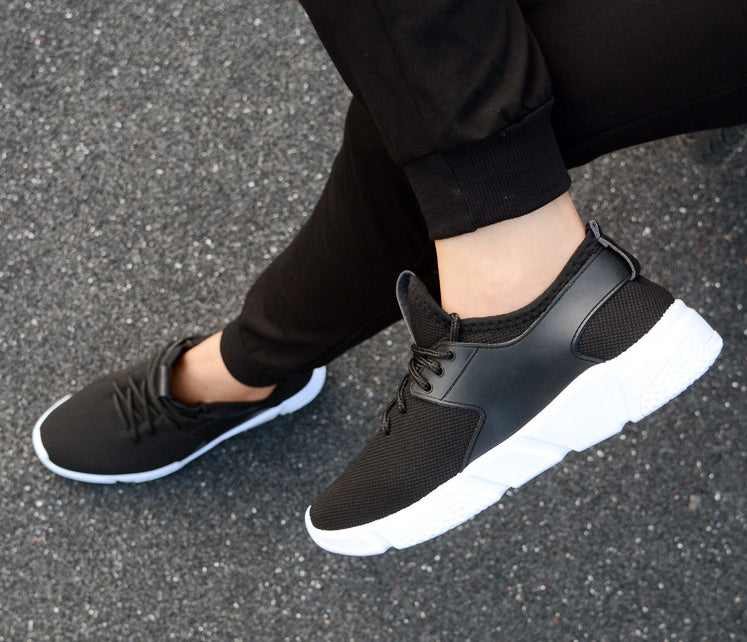 Black & White Chic Drawstring Sneakers Shoes