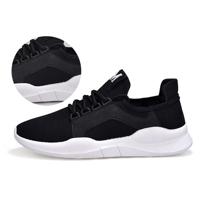 Black Unisex Athletic Sneakers Shoes
