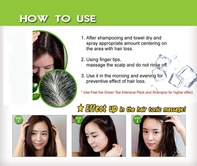 Amos Scalp 02 Feel The GREEN TEA Scalp Essential Tonics 80ml Hair Loss Treatments