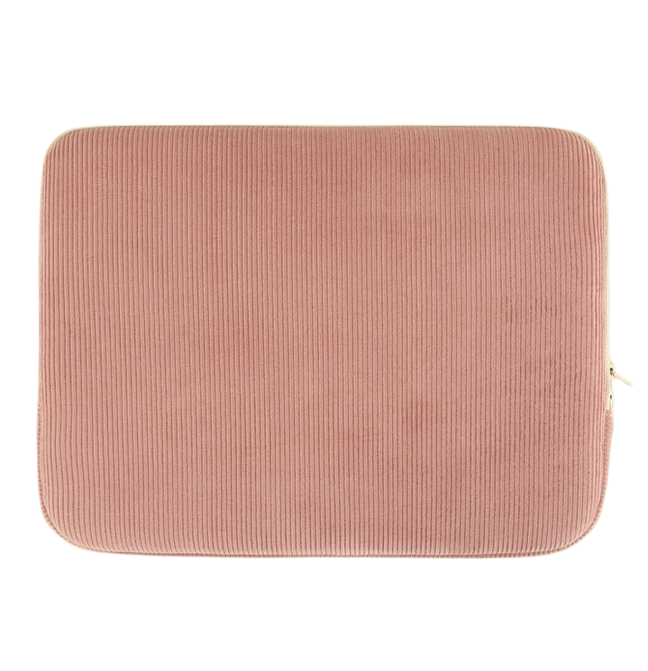 Cute Embroidery Bear Bunny Rabbit Corduroy Laptop Sleeves iPad 11" 13" 15" Cases Skins Protective Covers Purses Handbags Square Pouches School Collage Office