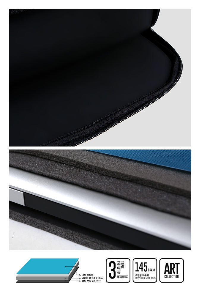 Sky Blue Bear Laptop Sleeves iPad 11" 13" 15"inch Cases Pouches Protective Covers Purses Handbags Square Cushion Designer School Collage Office Lightweight Fashion Cute Gifts