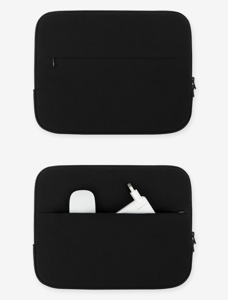 Black Gray Beige Rabbit Laptop Sleeves 11" for iPad 13" 15" inches Cases Protective Covers Purses Handbags Square Cushion Pouches Designer Artist Embroidery Artwork Prints School Collage Office Lightweight Inner Pocket