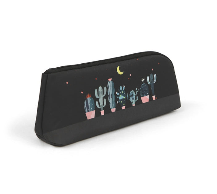 cactus pencil bag Black Cactus Graphic Pencil Cases Stationery Zipper School Pouches Bag – CALD