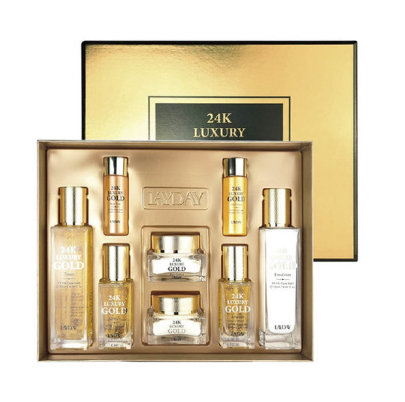 ANJO LAYDAY 24K Luxury Gold 6 Set Skincare Anti Aging Moisture Wrinkle