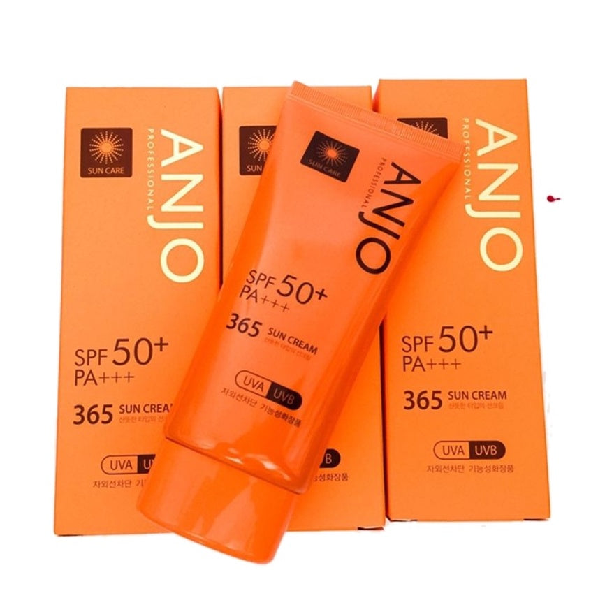 2pcs Anjo Professional 365 Sun Creams 70g SPF 50+PA+++ Sunscreens Facial Body UV Sunblock non-sticky moisturizing