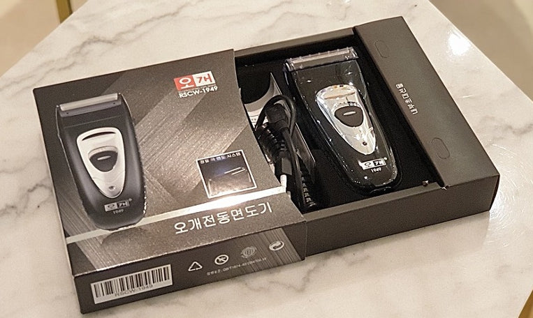 AOKAI Black R/C SHAVER For Men RSCW-1949 Electric Reciprocating-type Grooming Gifts Double Cutter 2 Heads Rechargeable Wireless Shaving Razor Face Facial Care