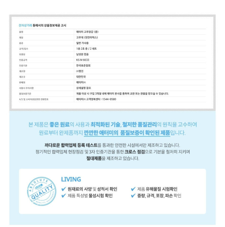 ATOMY Natural Latex Gloves 2sets Antibacterial washing dishes Korea