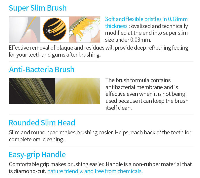 Atomy Toothbrush Compact 8ea Set Kids Womens Dental Healthy Oral Care