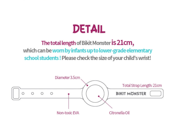 BIKIT GUARD Monster EX Citronella bracelet watch freshener Mosquito