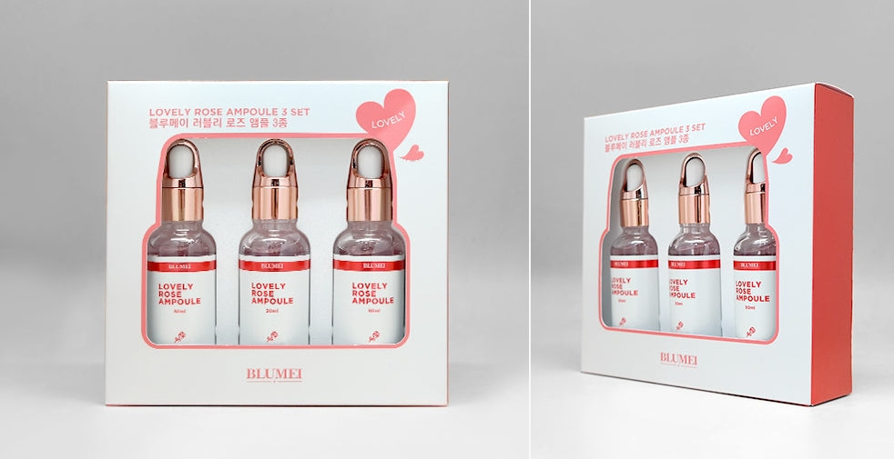 BLUMEI LOVELY ROSE AMPOULE 3SET Face Women Skincare Cosmetics Facial