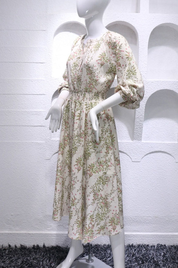 Ivory Song Hye Kyo Floral Dresses Korean Actress Womens Flower Pattern
