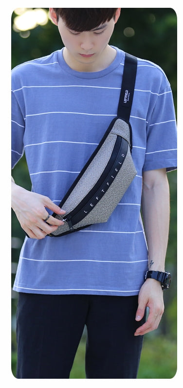 Micro Dots Gray Travel Sling Bags Messengers Crossbody Fanny Packs